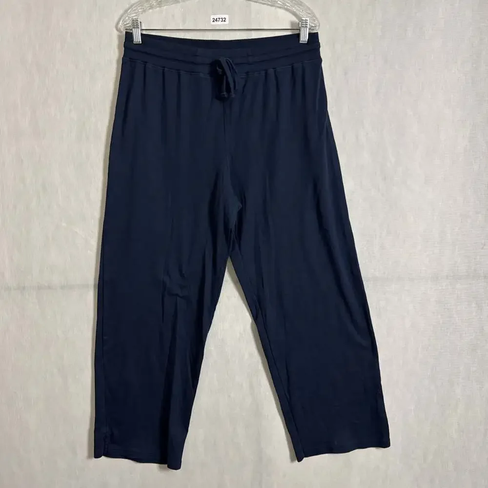Lunya Lahgo Men's Large Navy Organic Pima Cotton Straight Leg Pajama Lounge Pant